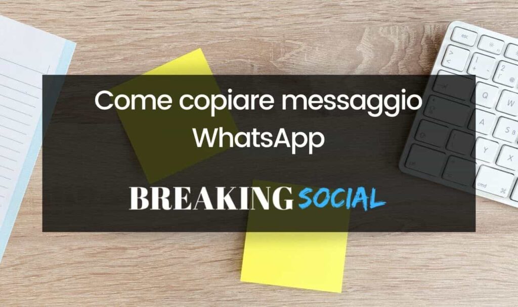 Come fare copia e incolla su WhatsApp