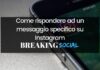 Come rispondere ad un messaggio specifico su Instagram