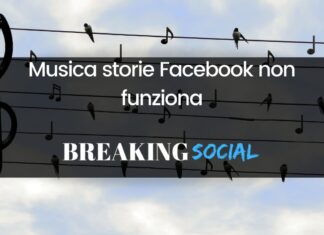 Musica storie Facebook non funziona