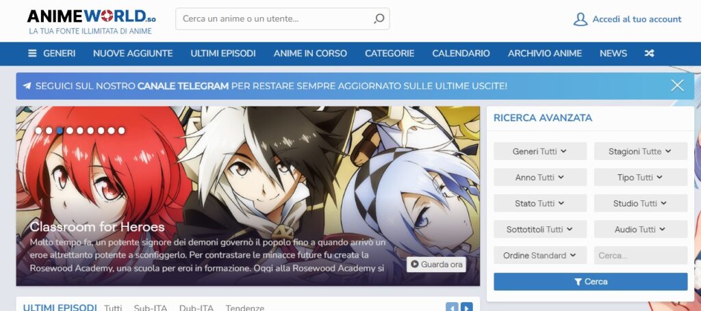 NUOVE AGGIUNTE - AnimeSaturn